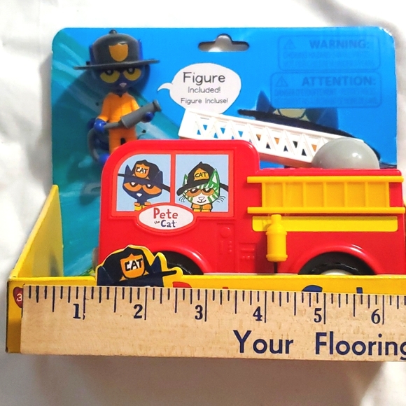 : NWT Pete the Cat: Firefighter Pete with Fire truck fireman - Picture 7 of 10